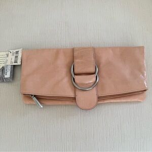 HOBO Blush Pink Clutch with Silver Accents